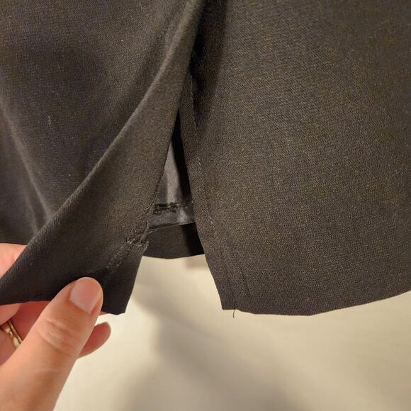 DRESS BARN Black Knee Length Skirt Office Dark Academia Goth Witchy Womens 14 - Picture 8 of 11